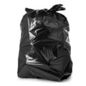 55 Gallon Trash Bags Heavy Duty, (50 Count w/Ties) Tall Large Black Garbage Bags.
