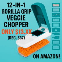 12-in-1 Gorilla Grip Veggie Chopper Only $13.xx on Amazon! (Reg. $37)