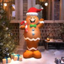 5ft Christmas Inflatable Gingerbread Man with Candy Canes Blow up Christmas Decor for Christmas Party Decoration/Indoor Outdoor/Garden/Yard Lawn Party Xmas...