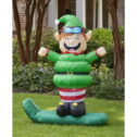 5ft Elf on Snowboard - Christmas Inflatable by Seasonal LLC