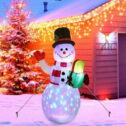 5ft Inflatable Snowman Airblown Christmas Decor Yard Decoration LED Lights for Xmas Home Garden Family Prop Lawn Holiday Party Outdoor...