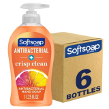 (6 Pack) Softsoap Antibacterial Liquid Hand Soap Pump, Crisp Clean – 11.25 Oz – WALMART