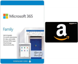Microsoft 365 Family 12 Month with $40 Amazon Gift Card