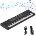 61 Keys Keyboard Piano, Electric Piano with Microphone Built-In Speaker 6 Demo Songs Gift Musical Instrument for Beginners, Teens, Adult...