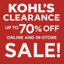 Kohl’s Clearance – Up to 70% Off Online and In-Store!