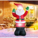 6 Feet Christmas Inflatables Lighted Santa Claus Blow Up Indoor Outdoor Xmas Decor Lawn Yard Garden Decoration