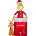 6 ft. H Christmas Airblown Inflatables Dr. Seuss Grinch W/Max And Presents