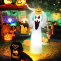 6Ft Tall Halloween Inflatable Spooky Ghosts with Pumpkins LED Lights Decor Outdoor Indoor Holiday Decorations, Blow up Lighted Yard Decor,...