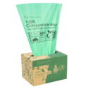 6 Gallon 50 Counts Compostable Trash Bags, Heavy Duty Biodegradable Trash Bags and Kitchen Garbage Bags