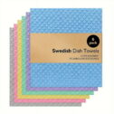 6pcs, Swedish DishCloths For Kitchen- Reusable Paper Towels Washable - Cellulose Sponge Microfiber Dish Cloths