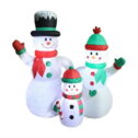 6' Snowman Family Inflatable Yard Decoration Motif Display (100CI720)