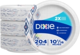 Dixie Large Paper Plates, 10 Inch, 204 Count! STOCK UP DEAL!