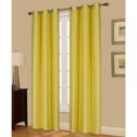(#72) 1 Panel Lime Yellow Solid Thermal Foam Lined Blackout Heavy Thick Window Curtain Drapes Bronze Grommets 84