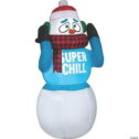 72 in. Blow Up Inflatable Shivering Snowman Outdoor Yard Decoration