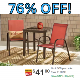 StyleWell Outdoor Patio Dining Chair 2 Pack Now 76% Off!