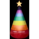 7 ft. Inflatable Airblown-Rainbow Christmas Cone Tree