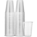 7 oz Disposable Clear Plastic Drinking Cups - Great for Home, Office, Parties, Events and Everyday Use (100 Pack)