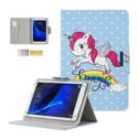 8 Inch Tablet Case, Allytech Slim Folio Leather Stand Wallet Case Cover for Alcatel 3T 8