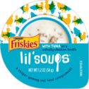 (8 Pack) Friskies Natural, Grain Free Wet Cat Food Complement, Lil' Soups With Tuna in Chicken Broth, 1.2 oz. Cups