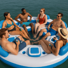 🏝️ Float in Style – 6-Person Inflatable Island with Coolers Just $99.98 at Sam’s Club!