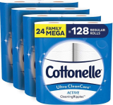 Cottonelle Toilet Paper 24 Mega Rolls Only $25.18