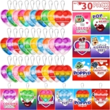 Mini Heart Pop Keychain Valentines Day Goody Bag Toys HALF OFF!