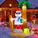 8 FT Christmas Inflatables Outdoor Snowman Christmas Upgraded Blow Up Decoration with LED Lights for Yard/Holiday/Christmas/Party/Garden