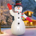 8ft Snowman Christmas Inflatables, Blow up with LED Lights Built-in for Holiday/Party/Yard/Garden Decoration