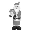 8 ft. Tall Christmas Inflatable Santa Holding Swirling Lights Snow Globe