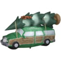 8' Gemmy Airblown Inflatable Christmas Vacation Station Wagon w/ Tree & Squirrel Yard Decoration