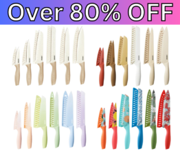 CAROTE 12 Pcs Kitchen Knife Set Over 80% OFF!