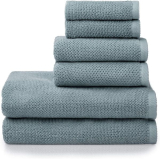 Welhome Franklin Premium 100% Cotton 6 Piece Towel Set JUST $15 at Amazon!