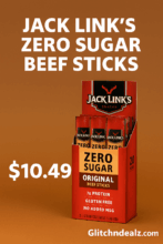 Jack Link’s Zero Sugar Beef Sticks 20-Pack Only $10.49 After Clipped Coupons on Amazon
