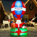 9ft Christmas Inflatables Decorations Outdoor, Inflatable Snowman with Giant Balloon Blow Up Yard Decorations with Rotating LED Lights