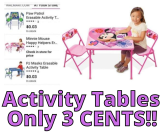 OMG Children’s Activity Tables Only 3 CENTS ON CLEARANCE!