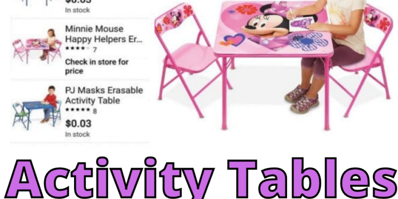 OMG Children’s Activity Tables Only 3 CENTS ON CLEARANCE!