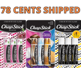 Chapstick Only 78 CENTS Each SHIPPED!