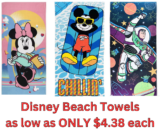 Disney Beach Towels As Low As $4.38 with Stacking Codes