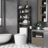 FLASH SALE! – Gassiz Metal Adjustable Freestanding Over The Toilet Storage