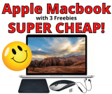 Apple Macbook Under $250 plus freebies!