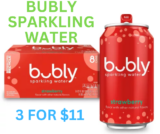 BUBLY WATER 8 PACKS, 3 FOR $11 AT TARGET!