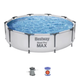 Bestway Steel Pro MAX 10’x30″ Above Ground Outdoor Swimming Pool with Pump HUGE PRICE DROP