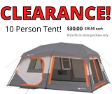 Ozark Trails 10 Person Camping Tent only $30 at Walmart!!!  (was $179!)