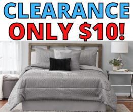 Mainstays 7-Piece Geometric Comforter Set ONLY $10