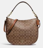 Coach Elle Hobo In Signature Canvas Handbag 70% off!