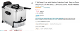 T-fal Deep Fryer with Basket, Stainless Steel 45% OFF TODAY ONLY