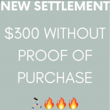 $300 Cash Settlement NO PROOF NEEDED!