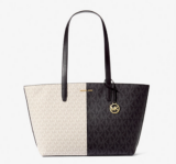 MK Jet Set Medium Two-Tone Logo Tote Bag 89% OFF RUN!