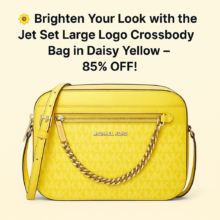 Brighten Your Look with the Jet Set Large Logo Crossbody Bag in Daisy Yellow – 85% OFF!