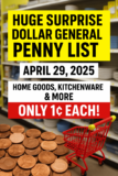 🎉 Huge Surprise Dollar General Penny List Released Today! [Full Details Inside]